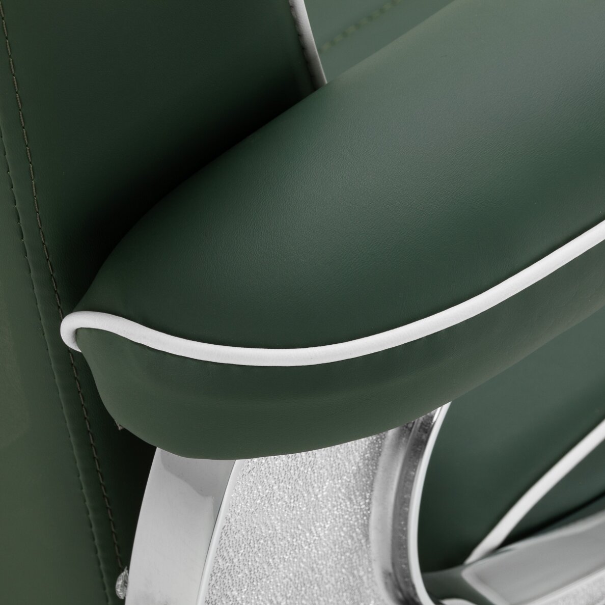 Barber chair Gabbiano Visionerio Green and Chrome 6