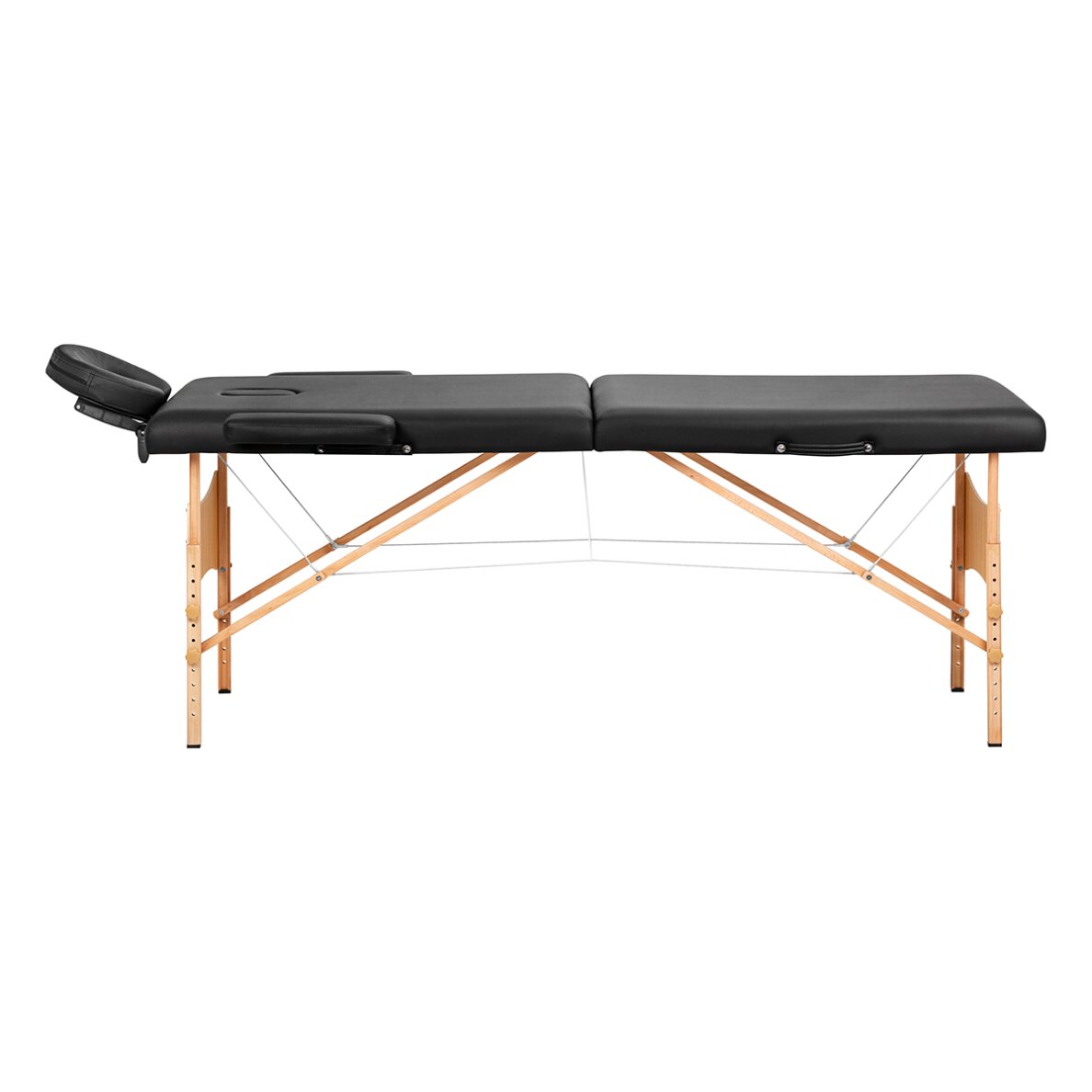 Folding wooden massage table BALANCE 2 Black 190x70 1