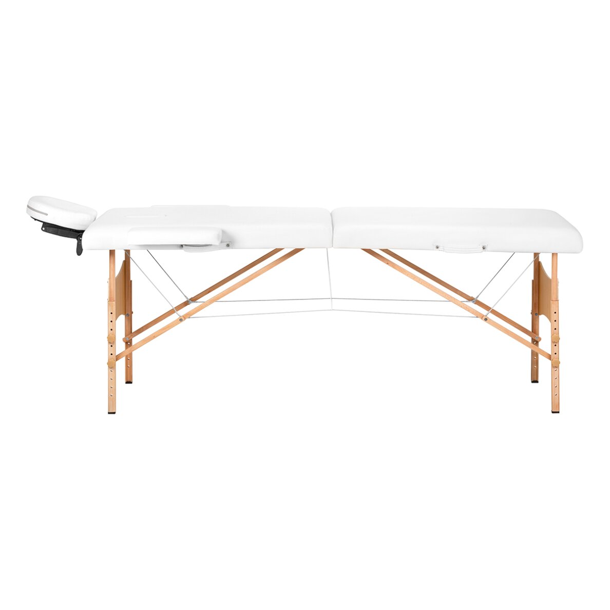 Folding wooden massage table BALANCE 2 190x70 White 1