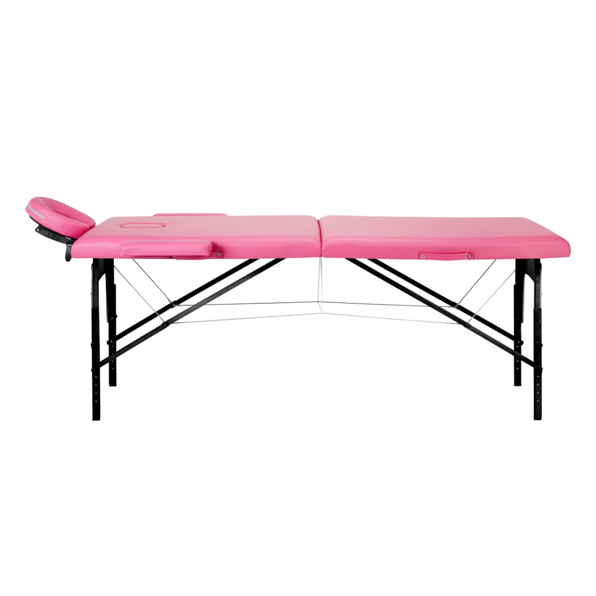 Folding wooden massage table BALANCE 2 Pink and Black 1 Folding wooden massage table BALANCE 2 Pink and Black 1