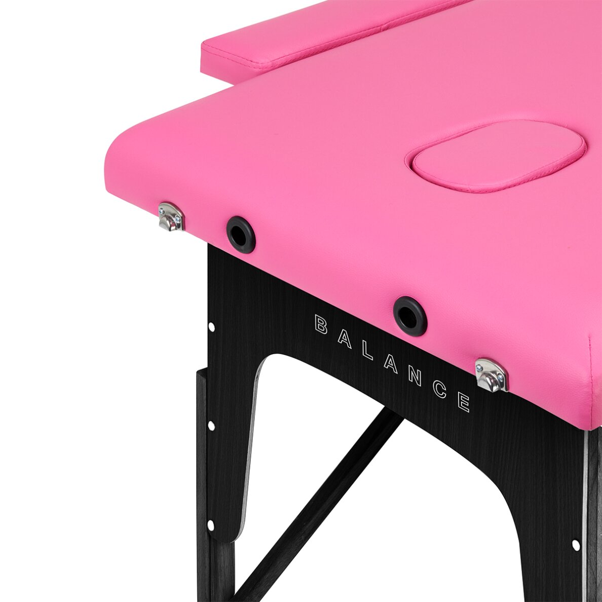 Folding wooden massage table BALANCE 2 Pink and Black 4 Folding wooden massage table BALANCE 2 Pink and Black 4