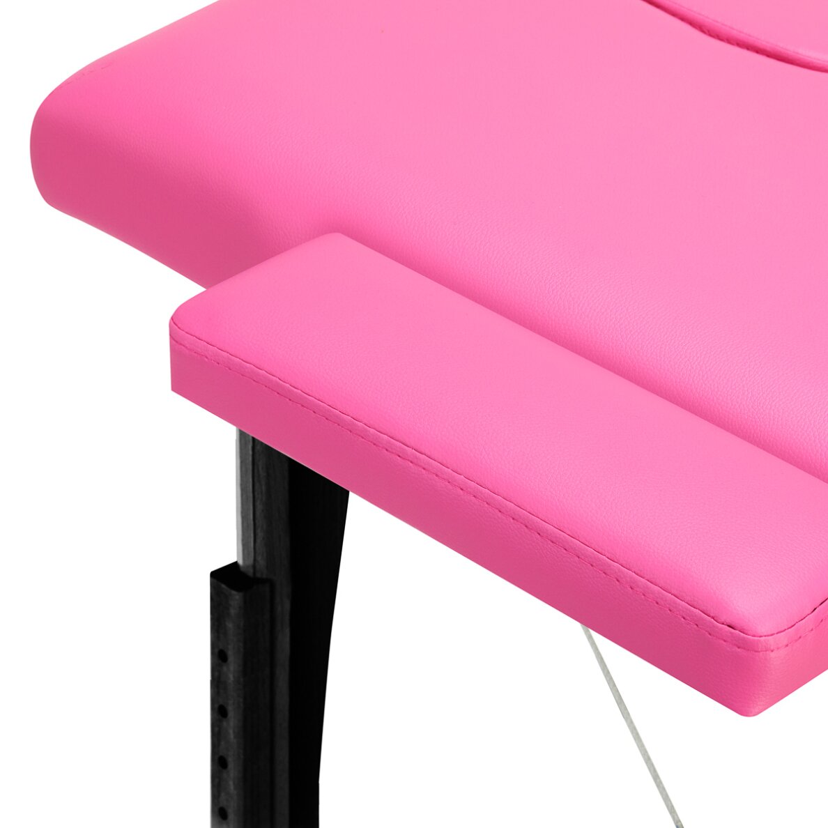 Folding wooden massage table BALANCE 2 Pink and Black 5