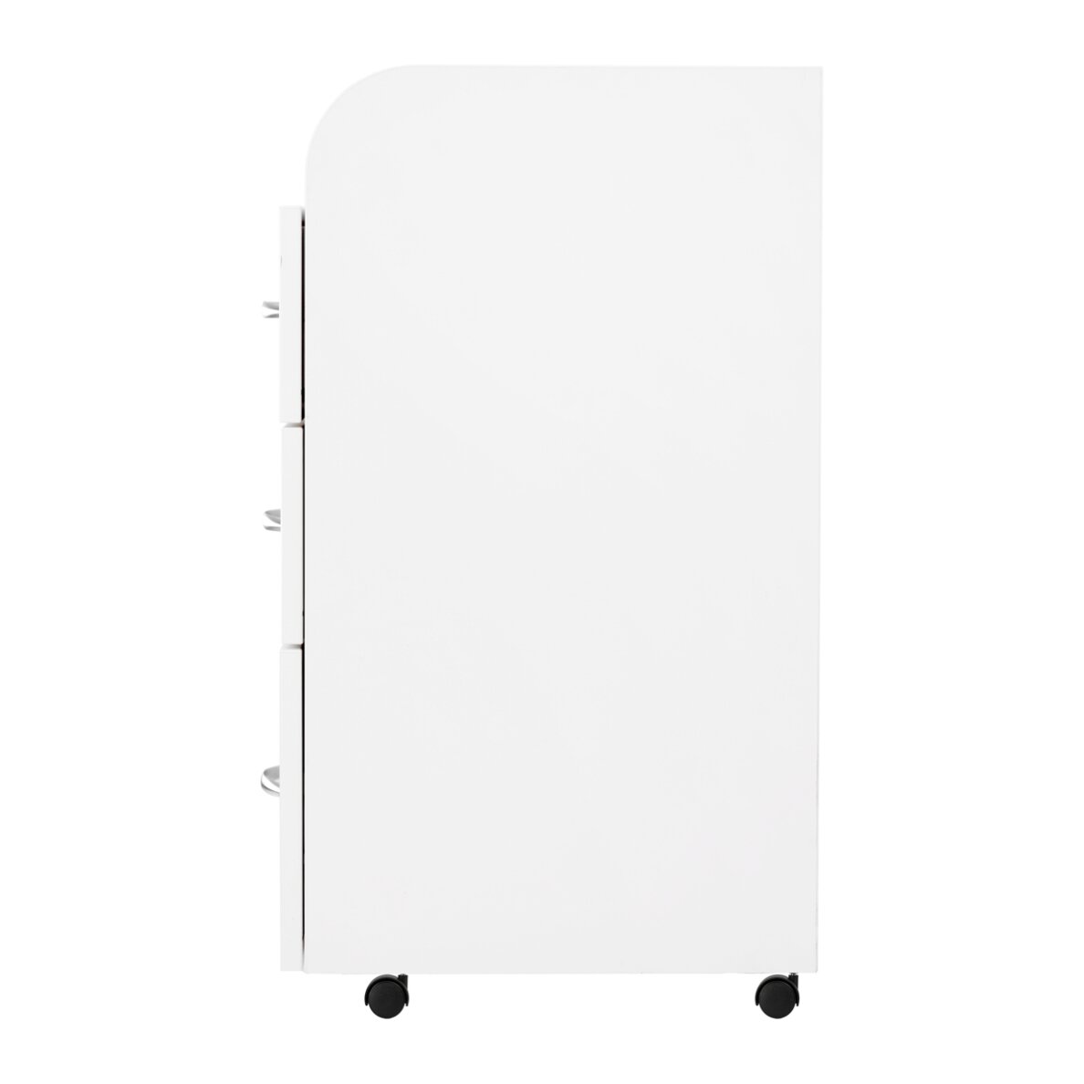 Косметическая тележка с ящиками, комбинированная, белая. 3 Косметическая тележка с ящиками, комбинированная, белая. 3