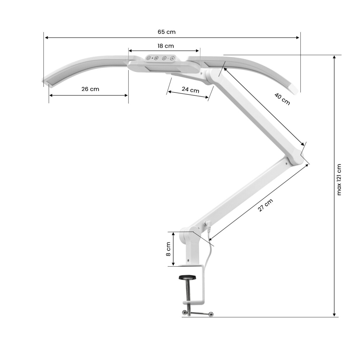Kosmetiklampe für Manikürebehandlungen Glow L05, weiß 8 Kosmetiklampe für Manikürebehandlungen Glow L05, weiß 8