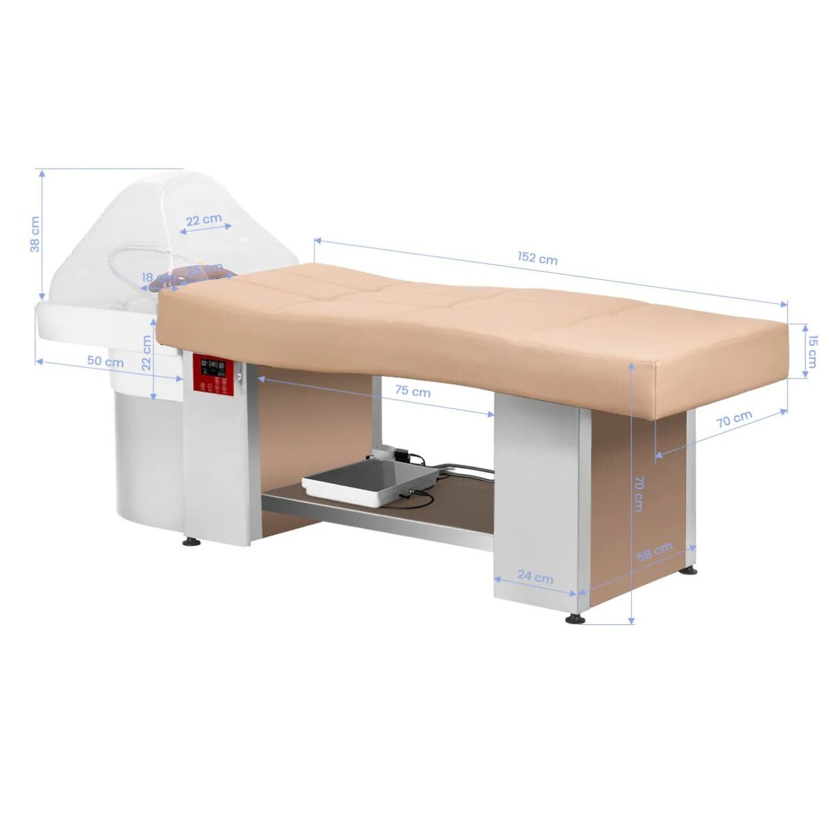 Matu mazgāšanas gulta ar Head SPA funkciju Gabbiano 017 Beige 16 Matu mazgāšanas gulta ar Head SPA funkciju Gabbiano 017 Beige 16