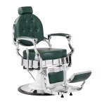 Fotel barberski Barber Chair President Green Chrome