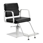 Barber chair Gabbiano Porto White and Black