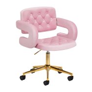 Office chair with wheels 4Rico QS-OF213G Velvet Pink Office chair with wheels 4Rico QS-OF213G Velvet Pink