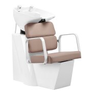 Barber Waschbecken Gabbiano Porto Weiß und Beige