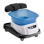 Cosmetic pedicure footrest with bathtub and massage function Azzurro Black