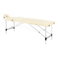 Klappbarer Aluminium-Massagetisch BALANCE 2 Creme