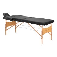 Folding wooden massage table BALANCE 2 Black 190x70