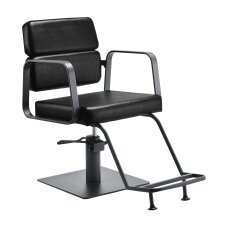 Friseurstuhl Gabbiano Porto Grau und Schwarz