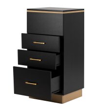 Stół fryzjerski Gabbiano 2027BG Czarno-złoty