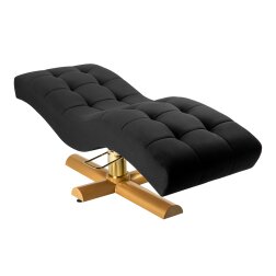 Косметическое кресло для наращивания ресниц Sillon Corona, черно-золотое Косметическое кресло для наращивания ресниц Sillon Corona, черно-золотое