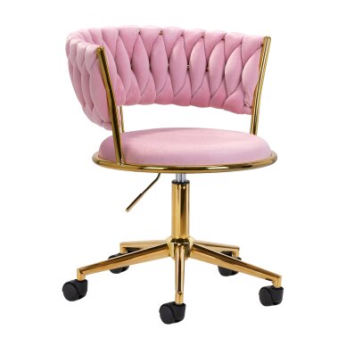 Bürostuhl mit Rollen 4Rico QS-GW01G Velvet Pink