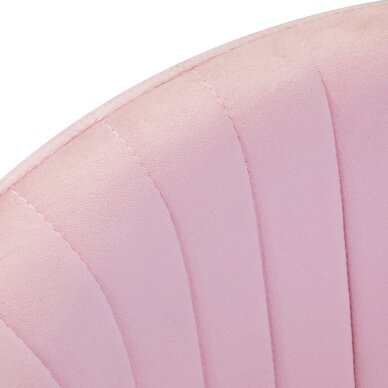 Krzesło biurowe na kółkach 4Rico QS-OF212G Velvet Pink 5 Krzesło biurowe na kółkach 4Rico QS-OF212G Velvet Pink 5