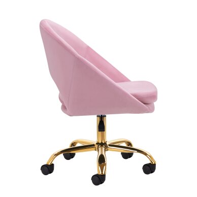 Office chair with wheels 4Rico QS-MF18G Velvet Pink 2 Office chair with wheels 4Rico QS-MF18G Velvet Pink 2