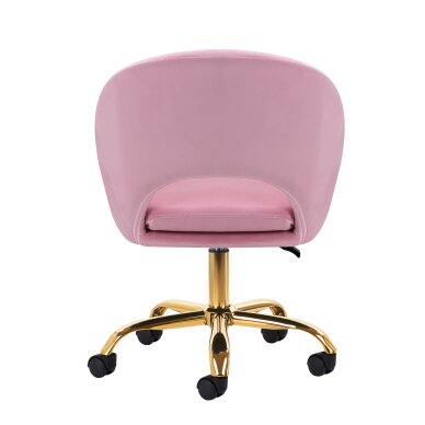 Office chair with wheels 4Rico QS-MF18G Velvet Pink 3 Office chair with wheels 4Rico QS-MF18G Velvet Pink 3
