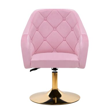 Grozāmais krēsls 4Rico QS-BL14G Velvet Pink 1