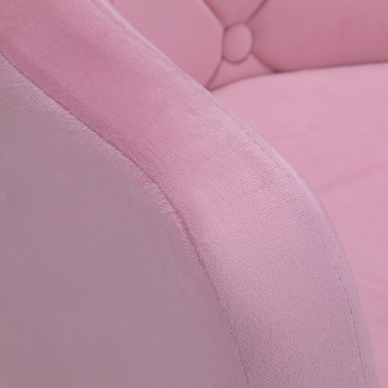 Fotel obrotowy 4Rico QS-BL14G Velvet Pink 6