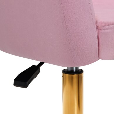 Grozāmais krēsls 4Rico QS-BL14G Velvet Pink 7