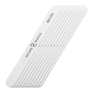 Ocho Nails straight file 80/100 10 pcs. 2 Ocho Nails straight file 80/100 10 pcs. 2