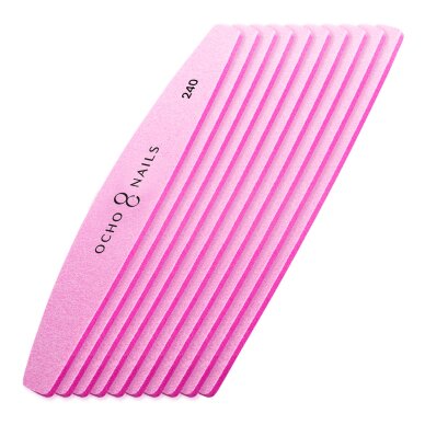 Ocho Nails replaceable crescent-shaped metal file heads 240 10pcs. 2