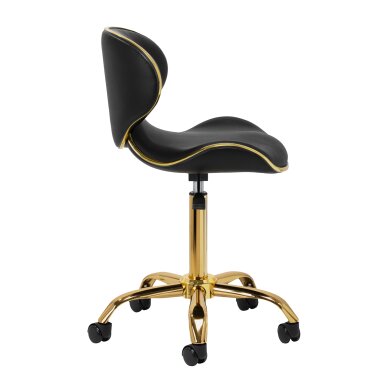 Kosmetologinė meistro kėdutė Gabbiano Q-4599G Gold Black 1 Kosmetologinė meistro kėdutė Gabbiano Q-4599G Gold Black 1