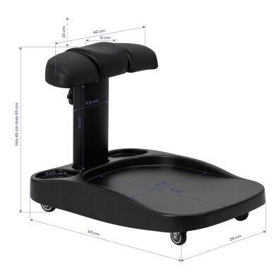 Pediküre-Fußstütze mit Trolley Azzurro Schwarz 9