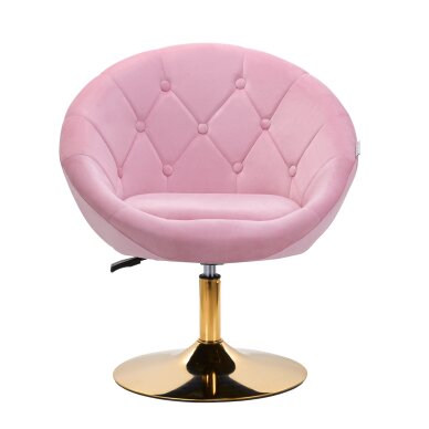 Swivel armchair 4Rico QS-BL12G Velvet Pink 1