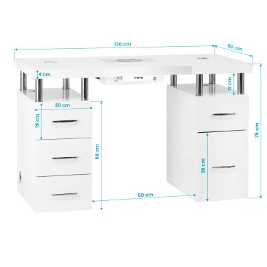 Manicure table with dust collector MOMO L03 17
