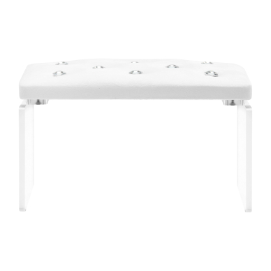 Manicure armrest Momo Diamond Velvet White 1