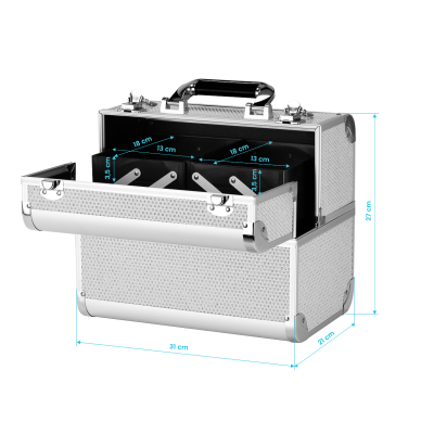 Сундучок для косметики SC 44 Silver 8