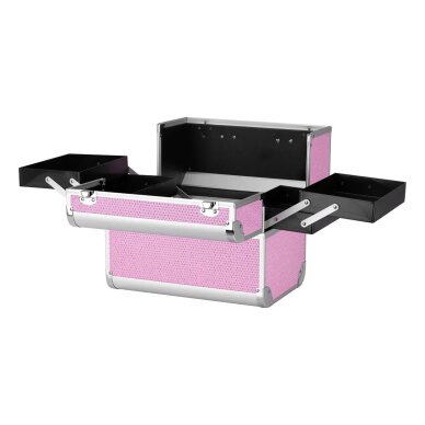 Kosmetikos priemonių lagaminas SC 44 Pink 3 Kosmetikos priemonių lagaminas SC 44 Pink 3