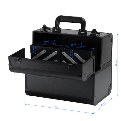 Kosmetikos priemonių lagaminas SC 40 Black 11 Kosmetikos priemonių lagaminas SC 40 Black 11