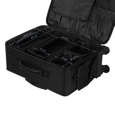 Kosmetikos lagaminėlis ant ratukų Look Black 11 Kosmetikos lagaminėlis ant ratukų Look Black 11