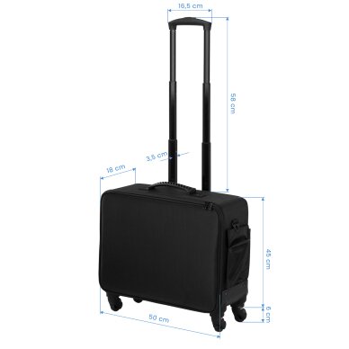 Kosmetikkoffer auf Rollen Look Black 12