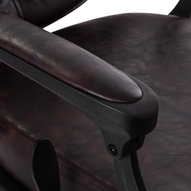 Kirpyklos kėdė Barber Chair President Brown Black 5