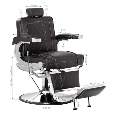 Juuksuritool Professional Barber Chair Hair System BM88066 Brown 13