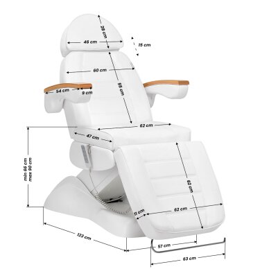 Kosmetologinis krėslas ELECTRIC LUX 4 D MOTOR WHITE 16