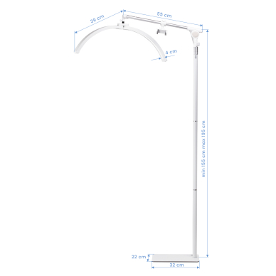 Kosmetoloogiline LED laualamp maniküürile Glow FX07 White 10