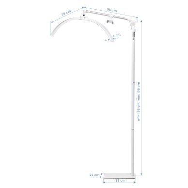 Kosmetologinė stalinė LED lempa Glow FX07 White 10