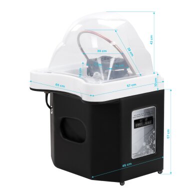 Mobilna umywalka do salonów fryzjerskich Gabbiano Head Spa Black 15