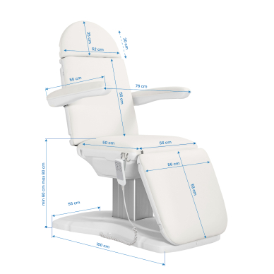Косметологическое кресло Sillon Eclipse Electric 3 Motor White 10