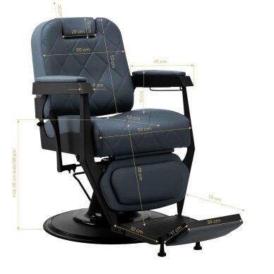 Barber krēsls Gabbiano Barber Chair Bruno With Black, Graphite 17