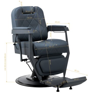 Krzesło fryzjerskie Gabbiano Barber Chair Bruno, Graphite 17 Krzesło fryzjerskie Gabbiano Barber Chair Bruno, Graphite 17