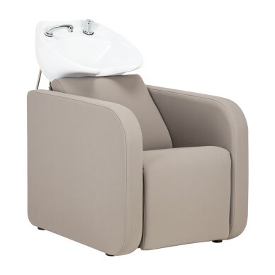 Hairdressing sink with electric pedestal Gabbiano Sylvia Beige
