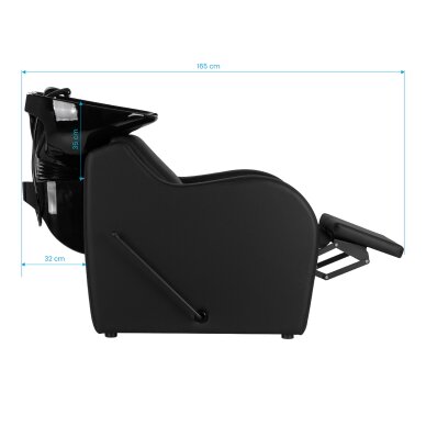 Kirpyklos plautuvė Gabbiano Carmen Black 19 Kirpyklos plautuvė Gabbiano Carmen Black 19