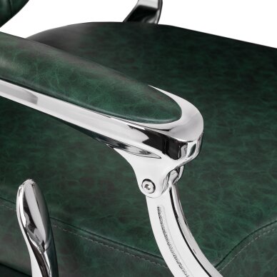 Barber krēsls Barber Chair President Green Chrome 5